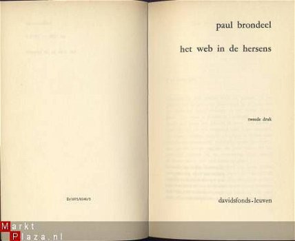 PAUL BRONDEEL**HET WEB IN DE HERSENS**SOFTCOVER DAVIDSFONDS - 2