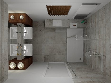 Sani-bouw, gratis 3D ontwerpen, complete badkamers, sanitair, tegels, - 1