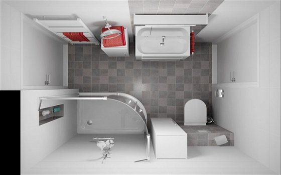 Sani-bouw, gratis 3D ontwerpen, complete badkamers, sanitair, tegels, - 3