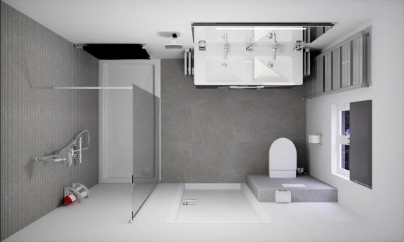 Sani-bouw, gratis 3D ontwerpen, complete badkamers, sanitair, tegels, - 8