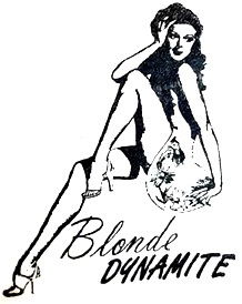 SALE NIEUW cling stempel Pin-Up Blonde Dynamite Girl van Stampingback. - 1