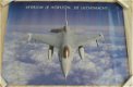 Poster / Affiche, Straaljager / Jetfighter, F-16A, KLu, afm.: 59,5x42cm, jaren'90.(Nr.1) - 0 - Thumbnail