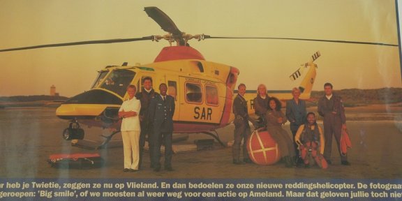 Poster / Affiche, Helikopter, SAR Agusta Bell 412 SP, KLu, afm.: 63x39cm, jaren'90.(Nr.1) - 2