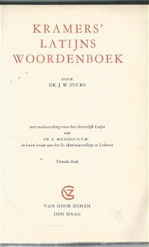 DR. J. W. FUCHS***KRAMERS **LATIJN **WOORDENBOEK**LATIJN NEDERLANDS**TEXTUUR LINNEN HARDCOVER BOEKBA - 3