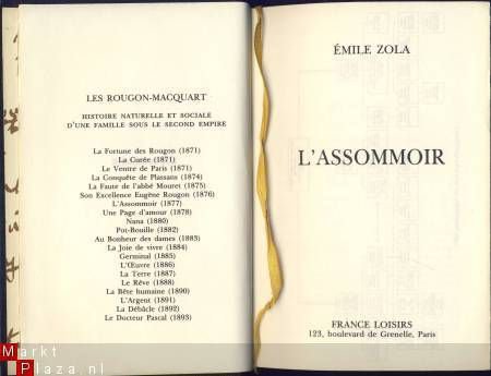 EMILE ZOLA**L'ASSOMMOIR**HARDCOVER NOIR**FRANCE-LOISIRS - 2