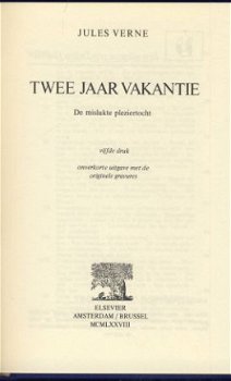 JULES VERNE**TWEE JAAR VAKANTIE**EEN MISLUKTE**ELSEVIER - 2