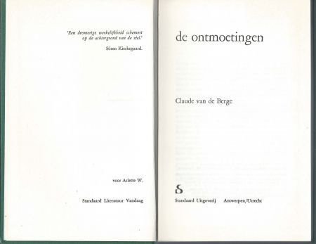 CLAUDE VAN DE BERGE**ONTMOETINGEN**GROENE TEXTUUR LINNEN* - 2