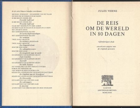 JULES VERNE**DE REIS OM DE WERELD IN 80 DAGEN**BLAUWE ELSEVI - 1