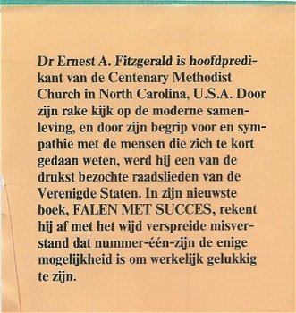 DR. ERNEST A. FITZGERALD**FALEN MET SUCCES**EEN ONFEILBARE METHODE OM TEGENSPOED AF TE WENDEN.**GROE - 4