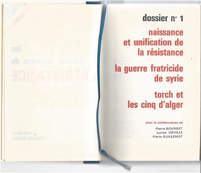 BERNARD MICHAL **LES GRANDES ENIGMES DE LA RESISTANCE.*** DOSSIER NR. 1**HARDCOVER - 5