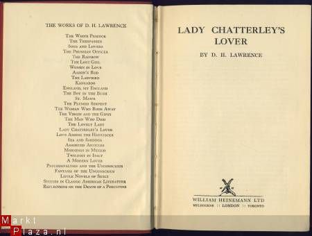 D. H. LAWRENCE**LADY CHATTERLEY 'S LOVER**WILLIAM HEINEMAN - 2