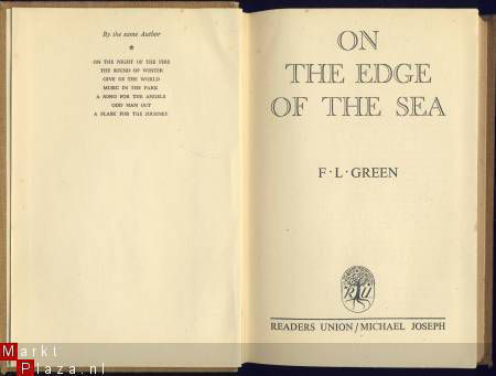 F.-L. GREEN**ON THE EDGE OF THE SEA**READERS UNION/MICHAEL J - 1