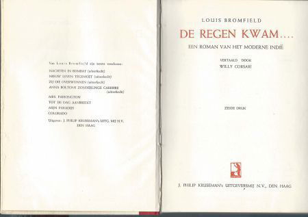 LOUIS BROMFIELD**DE REGEN KWAM ....**MODERNE INDIË**KRUSEMAN - 2