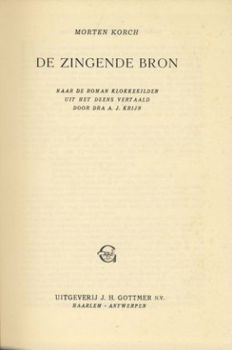 MORTEN KORCH**DE ZINGENDE BRON**KLOKENKILDEN**DEENSE ROMAN - 2