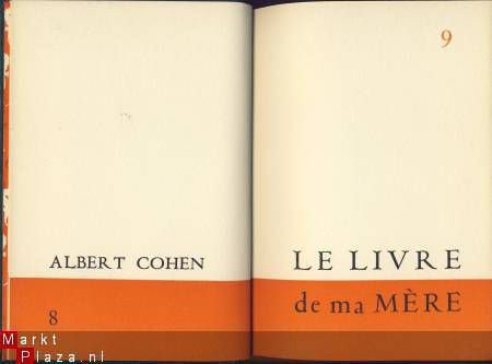 ALBERT COHEN**LE LIVRE DE MA MERE**LIVRE DU MOIS**1955** - 1