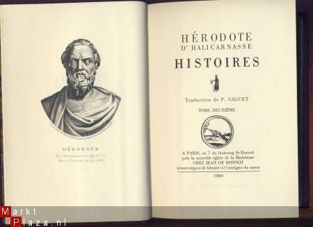 HERODOTE D' HALICARNASSE**HISTOIRES TOME I + TOME II**GIGUET - 6