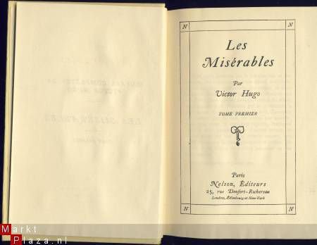 VICTOR HUGO**LES MISERABLES**TOME I+II+III+IV**NELSON EDITEU - 2