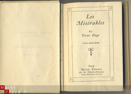 VICTOR HUGO**LES MISERABLES**TOME I+II+III+IV**NELSON EDITEU - 5