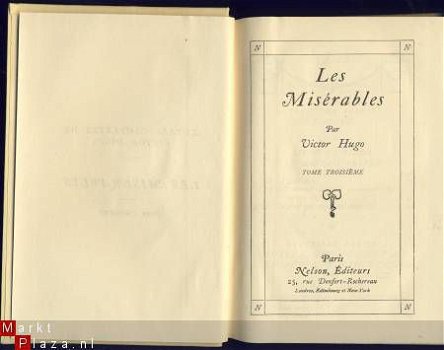 VICTOR HUGO**LES MISERABLES**TOME I+II+III+IV**NELSON EDITEU - 8