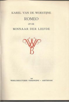 KAREL VAN DE WOESTIJNE**ROMEO OF DE MINNAAR DER LIEFDE**WERE - 1