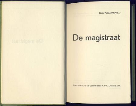 FRED GERMONPREZ**DE MAGISTRAAT**DE CLAUWAERT TEXTUUR - 2