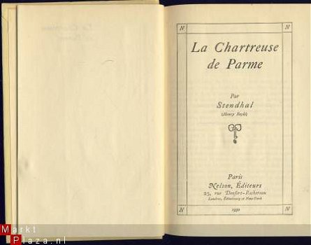 STENDHAL or HENRI BEYLE**LA CHARTREUSE DE PARME**NELSON HARD - 3