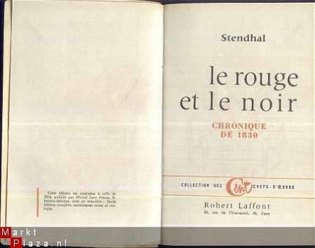 STENDAHL ** LE ROUGE ET LE NOIR ** ROBERT LAFFONT** - 2