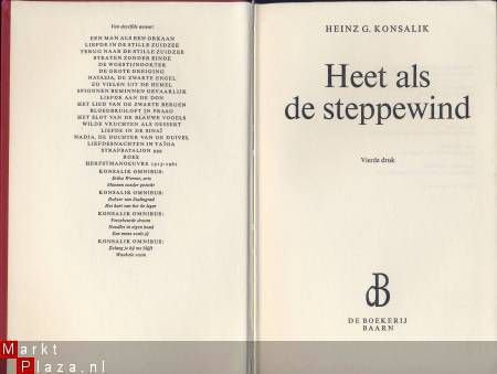 HEINZ G. KONSALIK**HEET ALS DE STEPPEWIND**1980**DE BOEKERIJ - 2