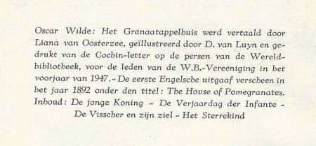 OSCAR WILDE**HET GRANAATAPPEL-HUIS** - 4