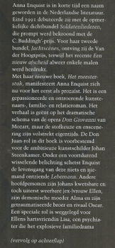 ANNA ENQUIST**HET MEESTERSTUK**ZWARTE TEXTUUR LINNEN BOEKBAND**+ ZWARTE DUSTJACKET ** - 2