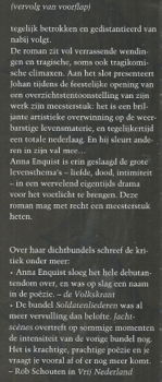 ANNA ENQUIST**HET MEESTERSTUK**ZWARTE TEXTUUR LINNEN BOEKBAND**+ ZWARTE DUSTJACKET ** - 3