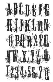 SALE NIEUW TIM HOLTZ GROTE cling stempel Grunge Alphabet - 1