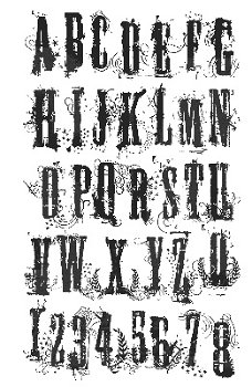 SALE NIEUW TIM HOLTZ GROTE cling stempel Grunge Alphabet. - 1