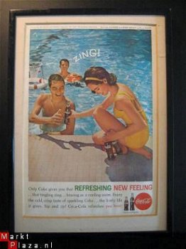 Mooie originele reclame-prent Coca Cola © 1962 - 1