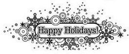 SALE NIEUW GROTE cling stempel Flourish Ornaments Happy Holidays (Kerst) van Stamping Sensations. - 1