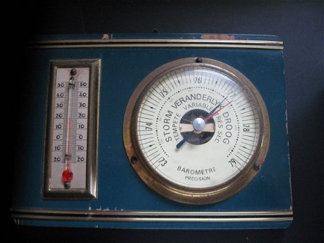 Barometer en themometer jaren '30... - 1