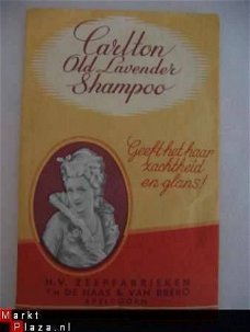 Oud zakje Carlton Shampoo reclame...v/h De Haas & van Brero