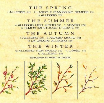 CD - Vivaldi - The four seasons - Musici de Zagreb - 1