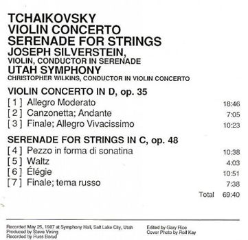CD - Tchaikovsky - Joseph Silverstein, viool - 1