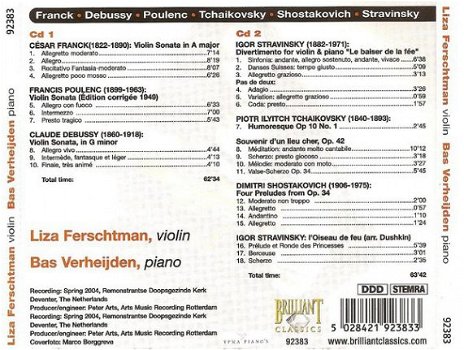 CD - Liza Ferschtman viool en Bas Verheijden piano - 1