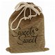 Stoffen zakje jute met tekst sweets 15x20cm inpakken verpakken - 1 - Thumbnail