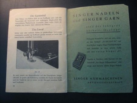 SINGER oud boekje Gebrauchsanweisung Zentralspulen - 3