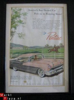 Mooie originele reclame-prent Pontiac Motor Division ´50 - 1
