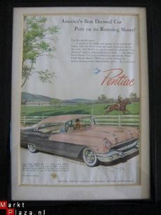 Mooie originele reclame-prent Pontiac Motor Division ´50