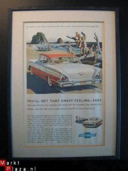 Mooie originele reclame-prent Chevrolet jaren 50 - 1