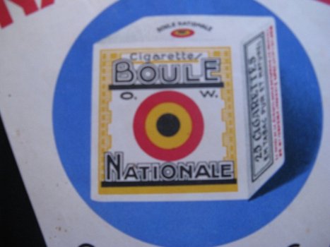 Oude papieren reclameplaat Boule Nationale... - 2