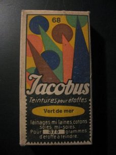 Antiek doosje van Jacobus -TEINTURE- pour étoffes nr. 68