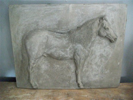 Beeltenis van paard in steen, landelijke decoratie - 2