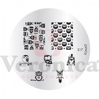 Special KONAD stamping plate S17 UIL / OWL - 0
