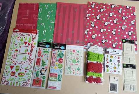 SALE Scrapbook Set met oa papier thema Kerst NR 1 - 1